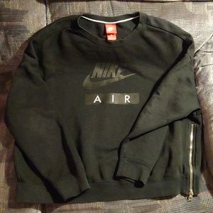 Nike Air Black create neck with side Zipper Accent